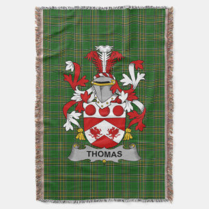Irish Thomas Coat of Arms Familienwappen Irland Decke