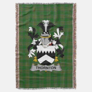 Irish Thornton Coat of Arms Familienwappen Irland Decke