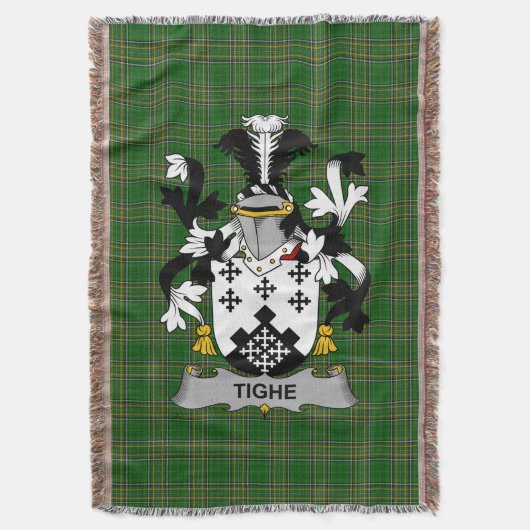 Irish Tighe oder O_Teague Coat of Arms Familienwap Decke (Vorderseite Vertikal)