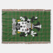 Irish Tighe oder O_Teague Coat of Arms Familienwap Decke (Vorderseite)