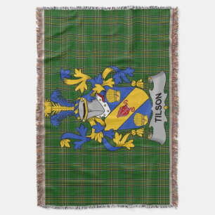 Irish Tilson Coat of Arms Familienwappen Irland Decke