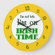 Irish Time Backwards Numbers Clock