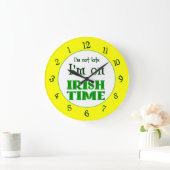 Irish Time Backwards Numbers Clock Große Wanduhr (Zuhause)