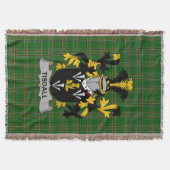 Irish Tisdall oder Tisdale Coat of Arms Family Cre Decke (Vorderseite)