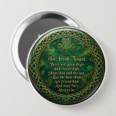 Irish Toast, Celtic Knot Pin, Friendship Gift, Button (Vorne & Hinten)