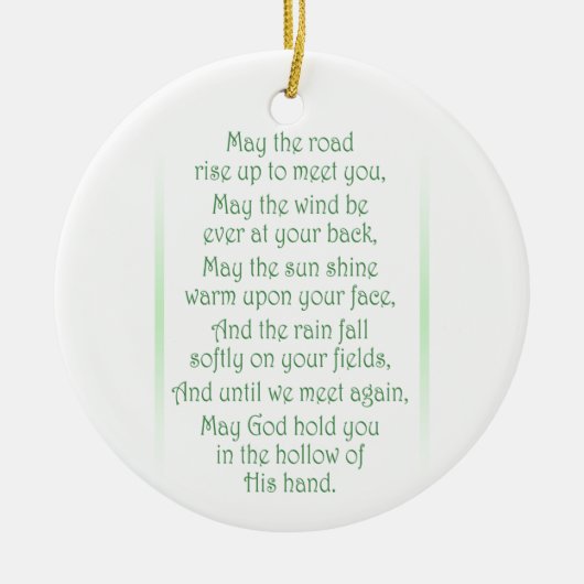 Irish Toast Keramikornament (Vorne)