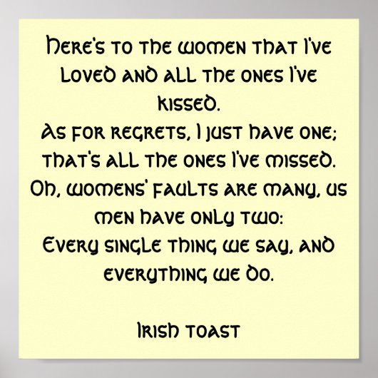Irish Toast Poster (Vorne)