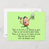 Irish Toast Postkarte (Vorne/Hinten)
