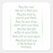 Irish Toast Quadratischer Aufkleber (Vorderseite)