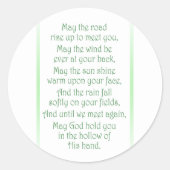 Irish Toast Runder Aufkleber (Vorderseite)