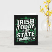 Irish Today 21. US Staat Funny St. Patrick’s Day Karte (Gelbe Blume)