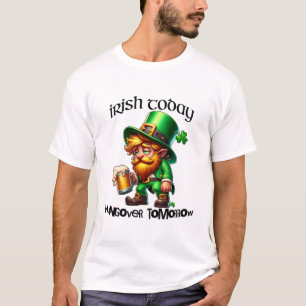 Irish Today Hungover Tomorrow St. Patrick's Day T-Shirt