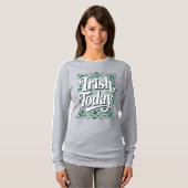 Irish Today Retro Clover Celebration Quote T-Shirt (Vorne ganz)