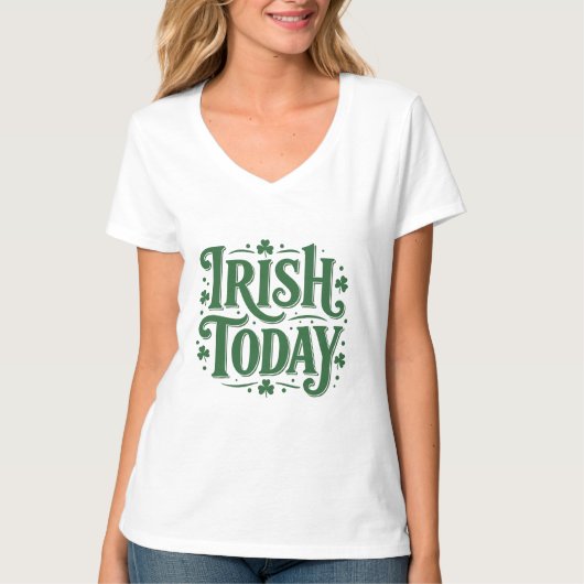 Irish Today Vintage Shamrock Design T-Shirt (Vorderseite)