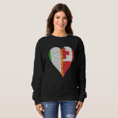 Irish Togan Flag Herz Sweatshirt (Vorne ganz)