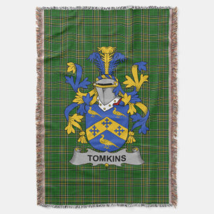 Irish Tomkins Coat of Arms Familienwappen Irland Decke