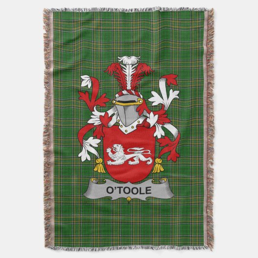 Irish Toole oder O_Toole Coat of Arms Familienwapp Decke (Vorderseite Vertikal)