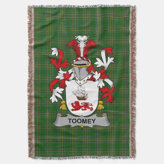 Irish Toomey oder O_Twomey Coat of Arms Family Cre Decke (Vorderseite Vertikal)