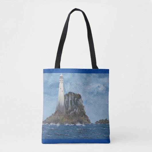 Irish Tote Bag, Fastnet Lighthouse, Cork Irland Tasche (Vorderseite)