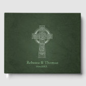 Irish Traditional Celtic Cross Wedding Guest Book Gästebuch (Vorderseite)