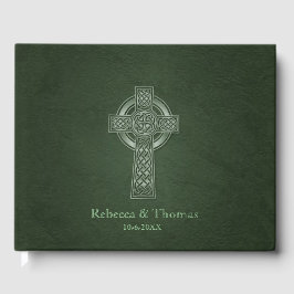 Irish Traditional Celtic Cross Wedding Guest Book Gästebuch