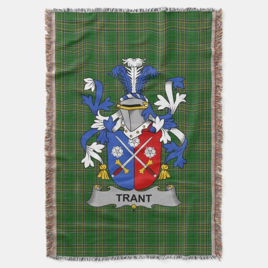 Irish Trant or Trent Coat of Arms Familienwappen I Decke (Vorderseite Vertikal)
