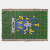 Irish Trehy oder O_Trehy Coat of Arms Familienwapp Decke (Vorderseite)