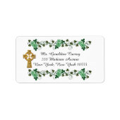 Irish Trellis address labels Celtic cross Adressaufkleber (Vorne)