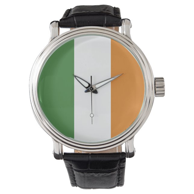 Irish Tri Color Flag Armbanduhr (Vorderseite)