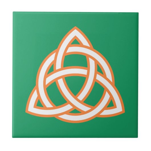 Irish Trinity Knot Triquetra Celtic Patricks Day Fliese (Vorderseite)