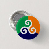 Irish Triskele Abzeichen Button (Vorne & Hinten)