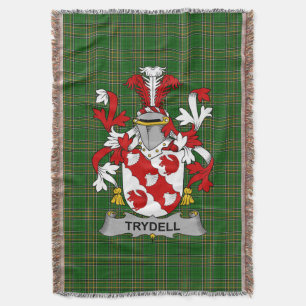 Irish Trydell Coat of Arms Familienwappen Irland Decke