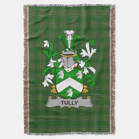 Irish Tuly oder McAtilla Coat of Arms Familienwapp Decke (Vorderseite Vertikal)