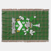 Irish Tuly oder McAtilla Coat of Arms Familienwapp Decke (Vorderseite)