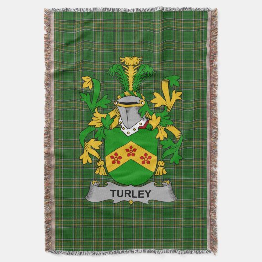 Irish Turkey oder MacCurley Coat of Arms Family Cr Decke (Vorderseite Vertikal)