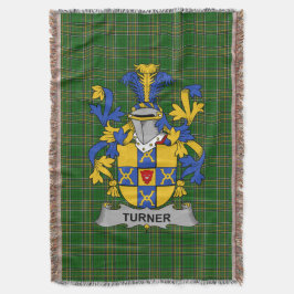 Irish Turner Coat of Arms Familienwappen Irland Decke
