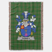 Irish Turnly oder Turnley Coat of Arms Familienwap Decke (Vorderseite Vertikal)