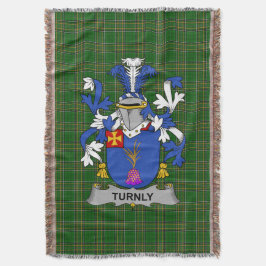Irish Turnly oder Turnley Coat of Arms Familienwap Decke