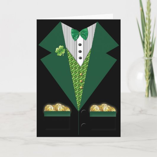 irish tuxedo St Patrick's Day Card Karte (Vorderseite)