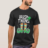 Irish Twins Funny St Patrick's Day Leprechaun Iris T-Shirt (Vorderseite)