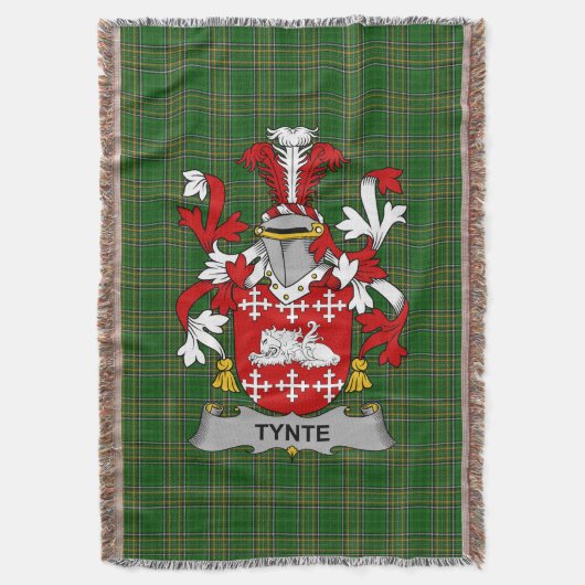 Irish Tynte Coat of Arms Familienwappen Irland Decke (Vorderseite Vertikal)