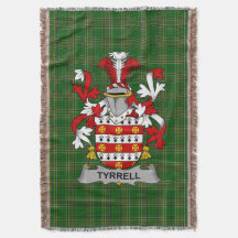Irish Tyrrell oder Terrell Coat of Arms Family Cre