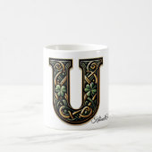 Irish U Monogram Coffee Mug Kaffeetasse (Mittel)