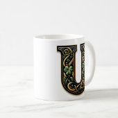 Irish U Monogram Coffee Mug Kaffeetasse (VorderseiteRechts)