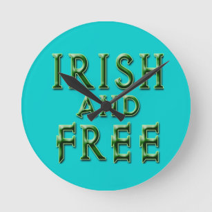 IRISH und KOSTENLOS zum St. Patrick's Day Runde Wanduhr