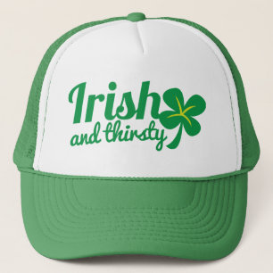 IRISH und THIRSTY St Patricks Tagesprodukt Truckerkappe