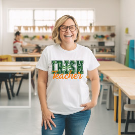 Irish Uni Type Green 4-Leaf Clovers Lehrer Tri-Blend Shirt