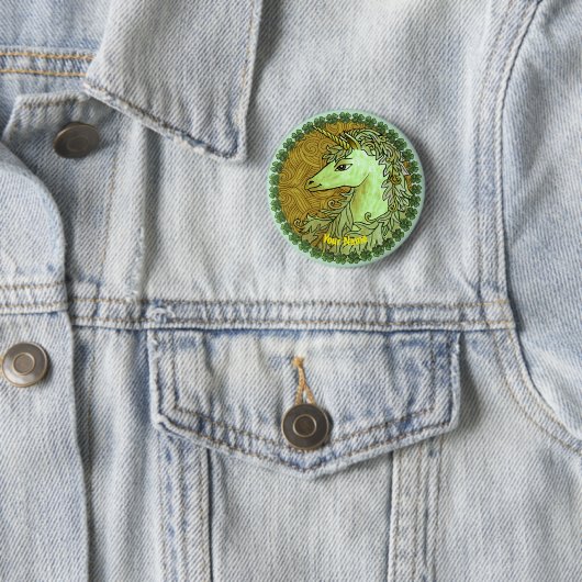 Irish Unicorn Button (Beispiel)