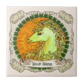 Irish Unicorn Fliese (Vorderseite)
