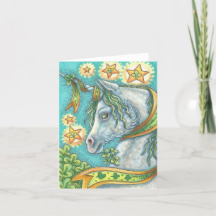 IRISH UNICORN HAPPY ST. PATRICK'S DAY CARD Blank Karte